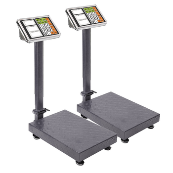 2X 150kg Electronic Digital Platform Scale Computing Shop Postal Weight Black image