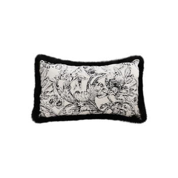 35cm Elegant Decorative Luxury Victorian Rose French Embroidery Throw Pillow image