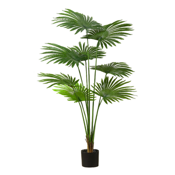 150cm Artificial Natural Green Fan Palm Tree Fake Tropical Indoor Plant Home Office Decor image