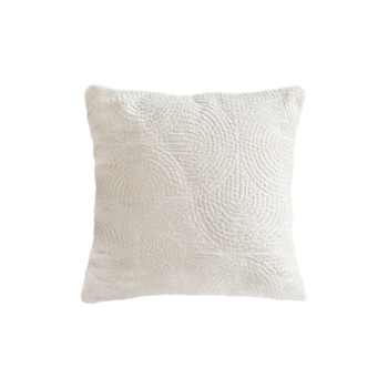 50cm Beige Internet Celebrity 3D Arched Raised Pattern Throw Pillow image