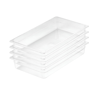 100mm Clear Gastronorm GN Pan 1/1 Food Tray Storage Bundle of 4 image