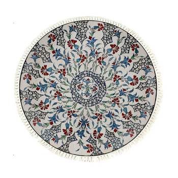 120cm Mandala Area Rug for Living Room Lounge, Bedroom, Anti-slip Doormat, Home Decor image