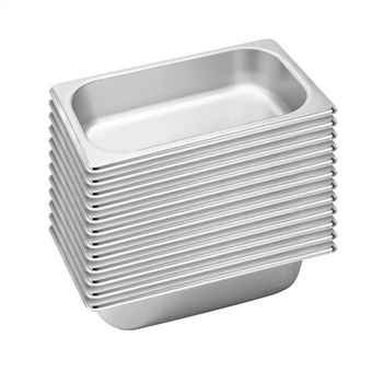 12X Gastronorm GN Pan Full Size 1/3 GN Pan 6.5 cm Deep Stainless Steel Tray image