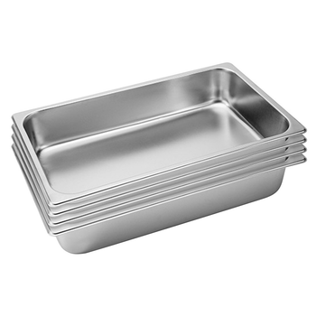 4X Gastronorm GN Pan Full Size 1/1 GN Pan 10cm Deep Stainless Steel Tray image