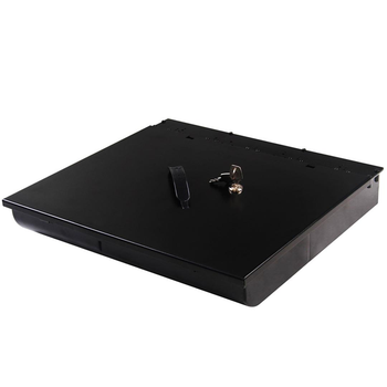 4 Bills 8 Coins Cash Tray With Lockable Lid Heavy Duty Spare Cash Tray Black image