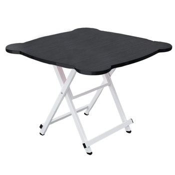 Black Minimalist Cat Ear Folding Table Indoor Outdoor Portable Stall Desk Home Decor image