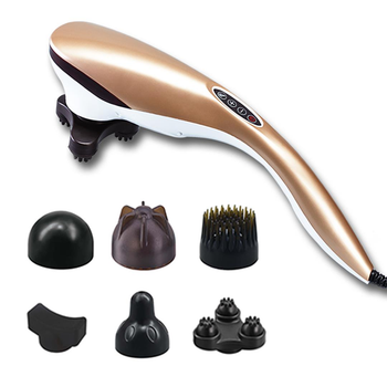 6 Heads Portable Handheld Massager Soothing Stimulate Blood Flow Shoulder Gold image