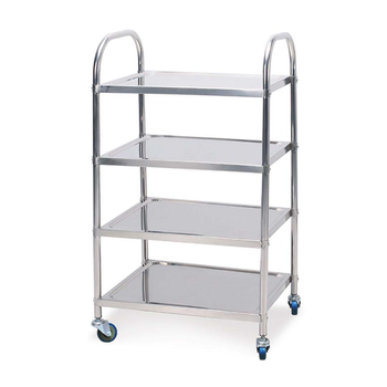4 Tier 860x540x1170 Stainless Steel Kitchen Dining Food Cart Trolley Utility image