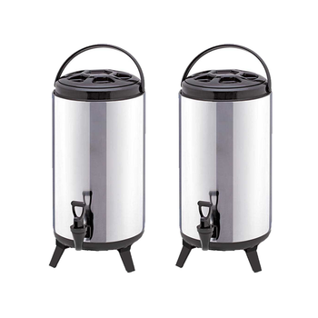 2X 14L Portable Insulated Cold/Heat Coffee Tea Beer Barrel Brew Pot With Dispenser image