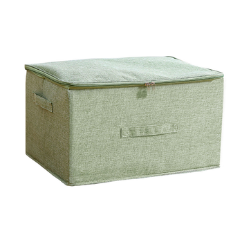 Green Large Portable Double Zipper Storage Box Moisture Proof Clothes Basket Foldable Home Organiser image