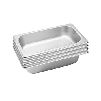 4X Gastronorm GN Pan Full Size 1/3 GN Pan 6.5 cm Deep Stainless Steel Tray image