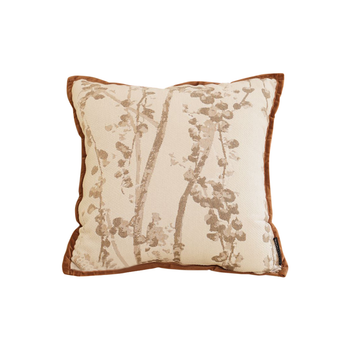 45cm Painting Retro Tree flower Bird Cotton Linen Home Decor Pillow Case Cushion Throw Pillow image