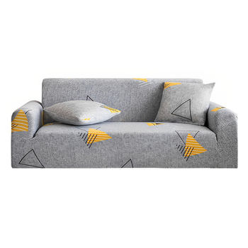 4-Seater Geometric Print Sofa Cover Couch Protector High Stretch Lounge Slipcover Home Decor image