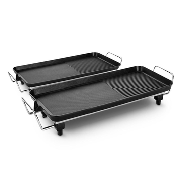 48cm 68cm Electric BBQ Grill Teppanyaki Tough Non-Stick Surface Hot Plate Kitchen Bundle image