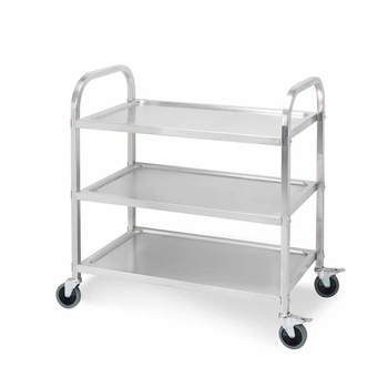 3 Tier 75x40x83.5cm Stainless Steel Kitchen Dinning Food Cart Trolley Utility Size Small image