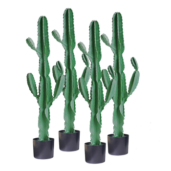 4X 120cm Green Artificial Indoor Cactus Tree Fake Plant Simulation Decorative 6 Heads image
