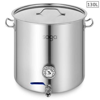 Stainless Steel Brewery Pot 130L With Beer Valve 55*55cm image