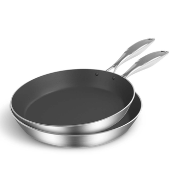 Stainless Steel Fry Pan 28cm 32cm Frying Pan Induction Non Stick Interior image