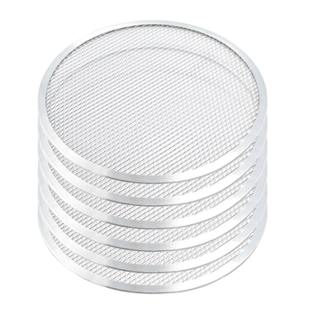 6X 9-inch Round Seamless Aluminium Nonstick Commercial Grade Pizza Screen Baking Pan image