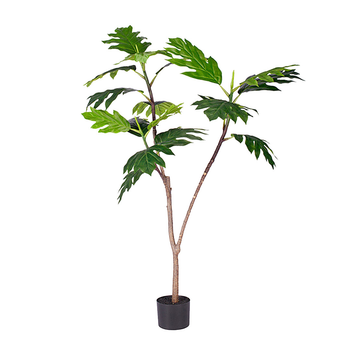 120cm Artificial Natural Green Split-Leaf Philodendron Tree Fake Tropical Indoor Plant Home Office Decor image