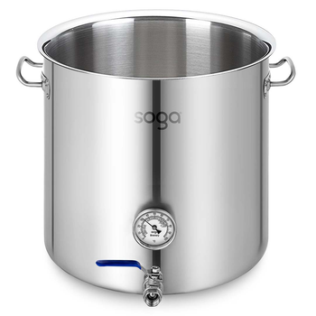 Stainless Steel 33L No Lid Brewery Pot With Beer Valve 35*35cm image