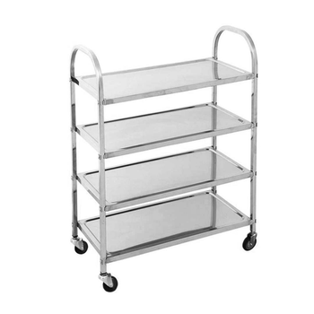 4 Tier 950x500x1220 Stainless Steel Kitchen Dining Food Cart Trolley Utility image