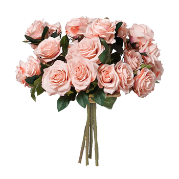 4 Bunch Artificial Silk Rose 9 Heads Flower Fake Bridal Bouquet Table Decor Champion image