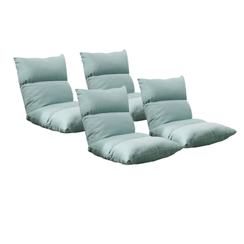4X Lounge Floor Recliner Adjustable Lazy Sofa Bed Folding Game Chair Mint Green image