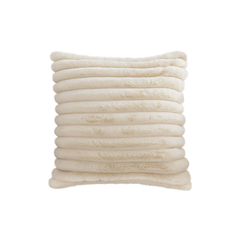 45cm Fur Faux Rabbit Soft Decorative Covers Pack Cover Plush Off White Throw Pillow image