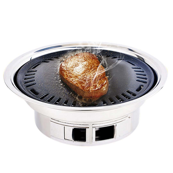 BBQ Grill Stainless Steel Portable Smokeless Charcoal Grill Home Outdoor Camping image