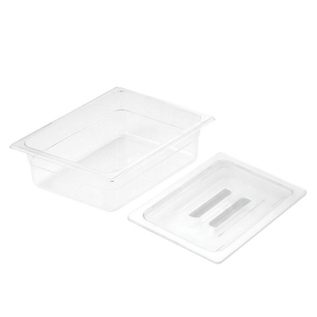 150mm Clear Gastronorm GN Pan 1/2 Food Tray Storage with Lid image