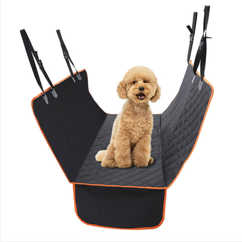 600D Oxford Cloth Waterproof Dog Car Cover Back Seat Protector Hammock Pet Mat Black image