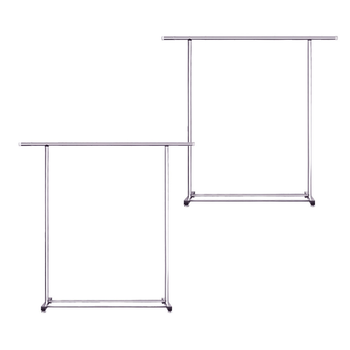2X 180cm Stainless Steel Floor-Standing Clothes Rack - Durable and Space-Saving Laundry Organizer image