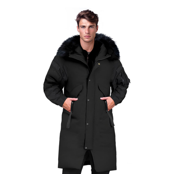 abbee Black Large Winter Fur Hooded Thick Overcoat Jacket Stylish Lightweight Quilted Warm Puffer Coat image