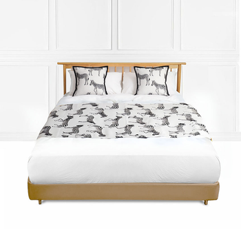 1.8m Bed Light Luxury Zebra Vintage Bed Scarf Runner Bedding Tail Pad Flag For Home Hotel Set of 3 image