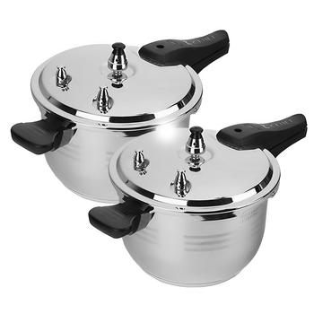 2X 5L Commercial Grade Stainless Steel Pressure Cooker image