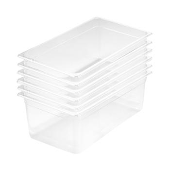 200mm Clear Gastronorm GN Pan 1/1 Food Tray Storage Bundle of 6 image