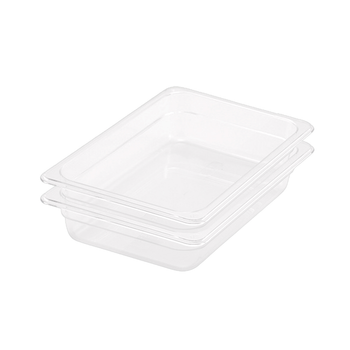65mm Clear Gastronorm GN Pan 1/2 Food Tray Storage Bundle of 2 image