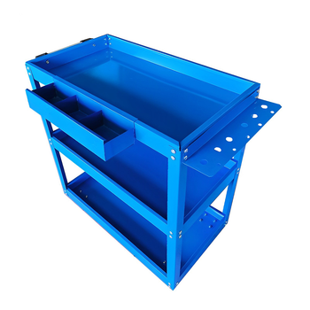3 Tier Tool Storage Cart Portable Service Utility Heavy Duty Mobile Trolley Blue image