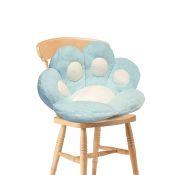 70cm Mint Blue Paw Shape Cushion Warm Lazy Sofa Decorative Pillow Backseat Plush Mat Home Decor image