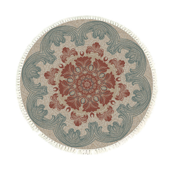90cm Mandala Round Rug Boho Design Hippie Area Rug Anti-slip Doormat, Home Decor image