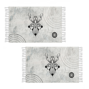 2X 90cm Woven Minimalist Bedroom Area Rug Carpet, Home Decor image