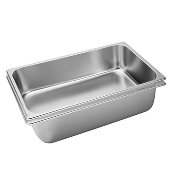 2X Gastronorm GN Pan Full Size 1/1 GN Pan 15cm Deep Stainless Steel Tray image