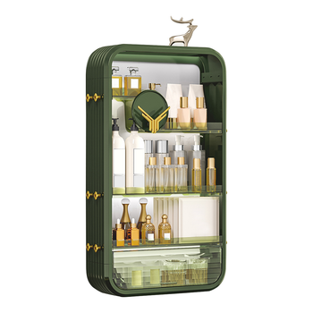 Green Multi Tier Cosmetic Storage Rack Bathroom Vanity Tray Display Stand Organiser image