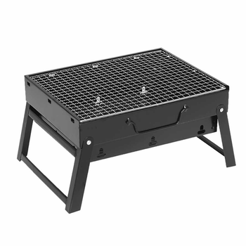 Portable Mini Folding Thick Box-type Charcoal Grill for Outdoor BBQ Camping image