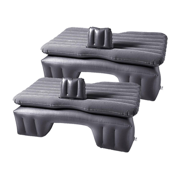 2X Inflatable Car Mattress Portable Travel Camping Air Bed Rest Sleeping Bed Grey image
