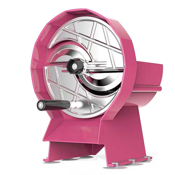 Commercial Manual Vegetable Fruit Slicer Kitchen Cutter Machine Pink image