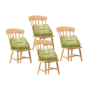 4X Green Square Cushion Soft Leaning Plush Backrest Throw Seat Pillow Home Office Sofa Decor image