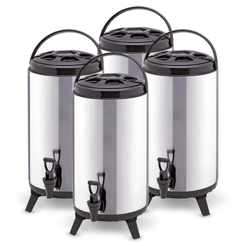 4X 12L Portable Insulated Cold/Heat Coffee Tea Beer Barrel Brew Pot With Dispenser image