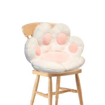 White Paw Shape Cushion Warm Lazy Sofa Decorative Pillow Backseat Plush Mat Home Decor image